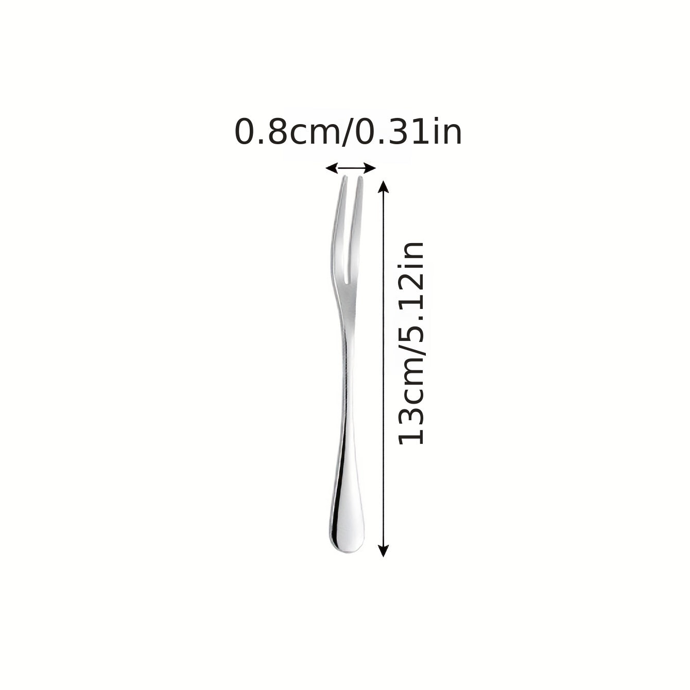 10 stainless steel fruit forks for multiple kitchen uses.