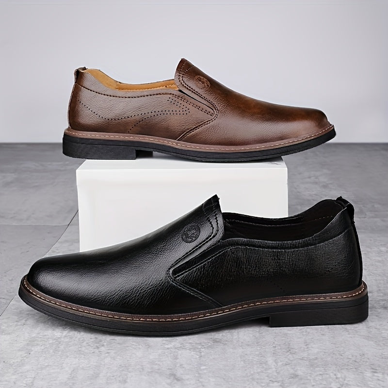 Men's split loafers with breathable design and soft rubber sole, perfect for year-round casual wear.