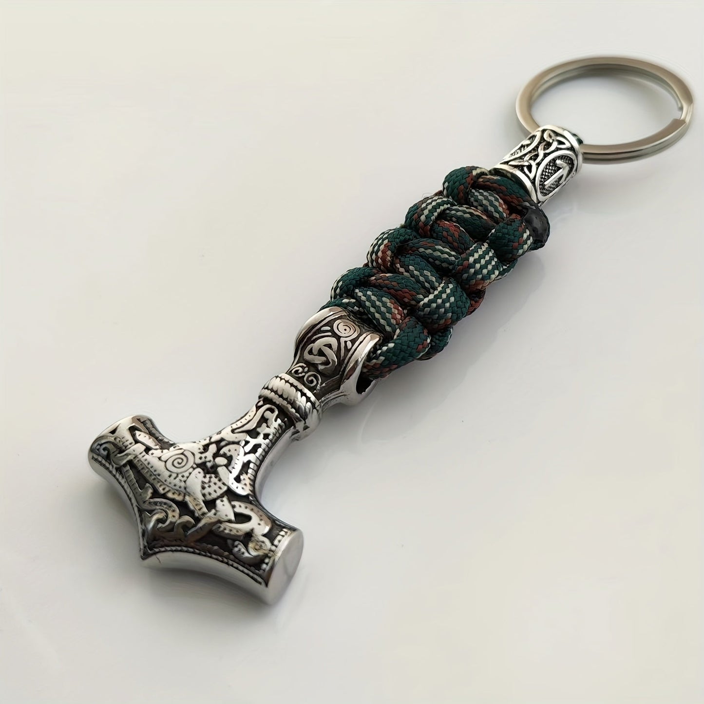 Handmade Viking Thor's Hammer Keychain, 1 piece