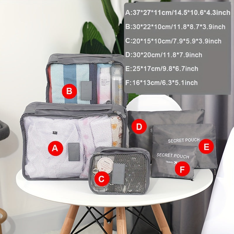 6-piece Travel Storage Set - Versatile organizer for various items.