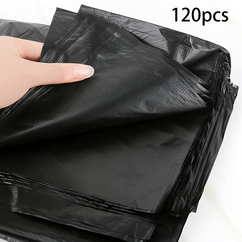 Thickened Heavy Duty Black Garbage Bags - Available in 80/120/150/250/300pcs - Strong, Durable, Leak-Resistant, and Tear-Proof - Perfect for Household, Commercial, and Outdoor Waste Disposal, Cleaning, and Organization