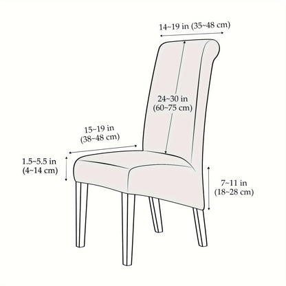 Jacquard high back dining chair slipcovers in sets of 2 or 4 for home or office use.