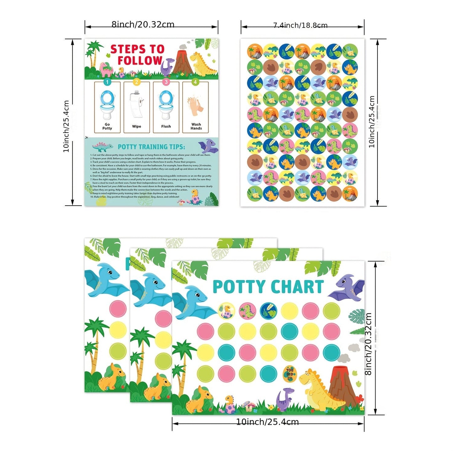 Get your little one excited about potty training with this adorable 1pc Youngsters Potty Training Toilet Seat featuring a fun dinosaur theme. The set includes a training chart with 10 charts and 4 stickers, making it a perfect gift for Christmas