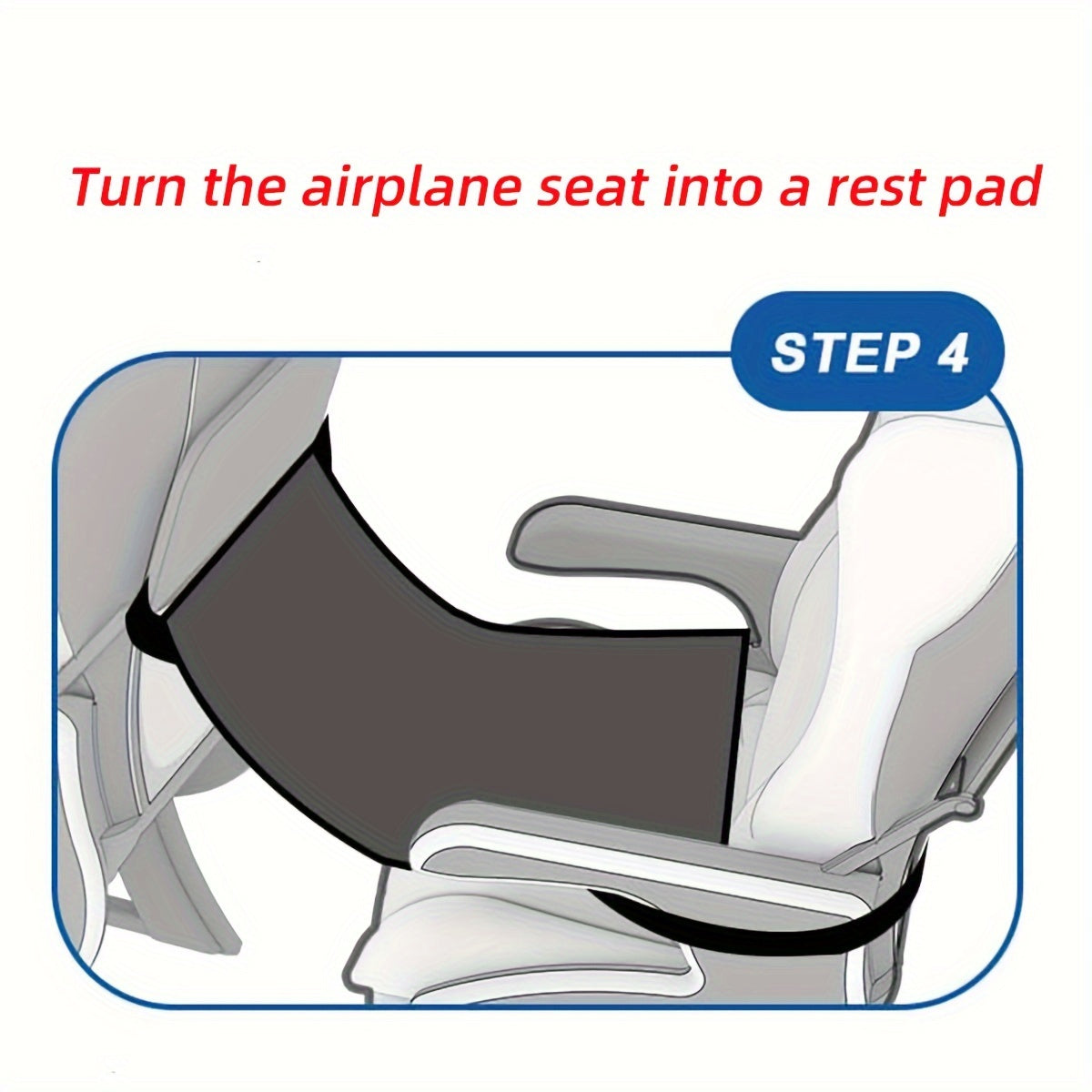 Airplane footrest designed to prevent slipping, perfect for travel. Can also extend airplane seats. Great gift for Halloween, Thanksgiving, or Christmas.