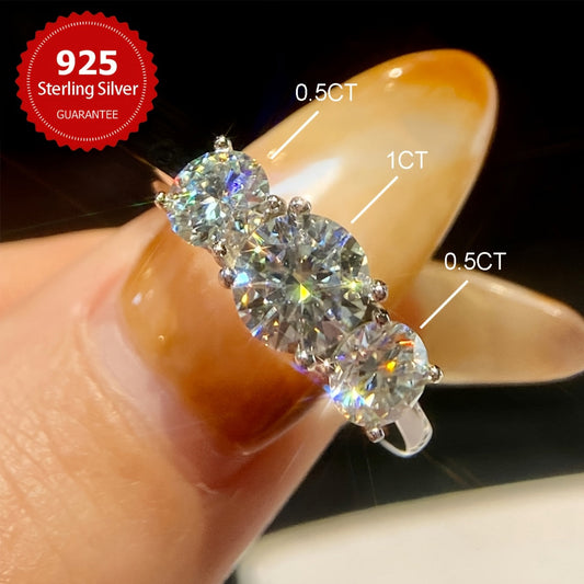 Ajoyib 925 Sterling Silver Moissanite To'y Halqasi, Ayollar uchun Hashamatli Va'da Halqasi, To'y Yubiley yoki 14 Fevral sovg'asi uchun mukammal, Har mavsumga mos keladi