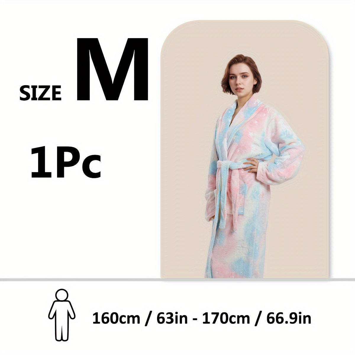 Soft cartoon print bathrobe - cozy, machine washable for shower & sleep.