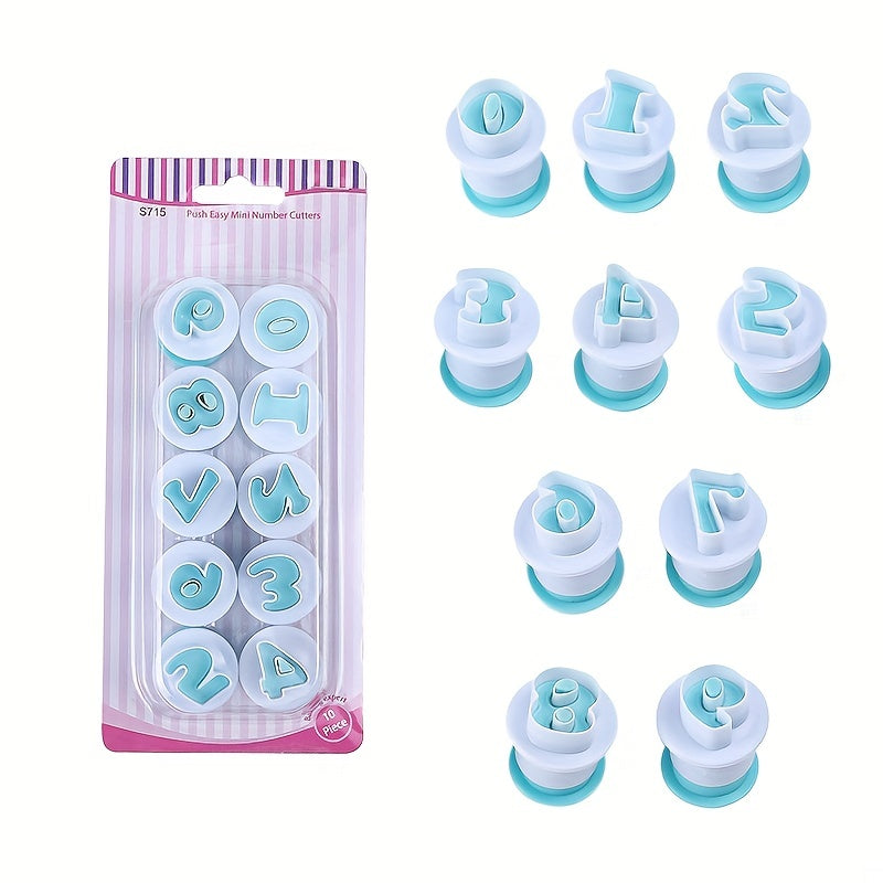 Set of 26 baking pastry molds including uppercase and lowercase alphabet letters, numbers, and cookie fondant cutters. Perfect for creating baked goods and decorating cakes and cupcakes.