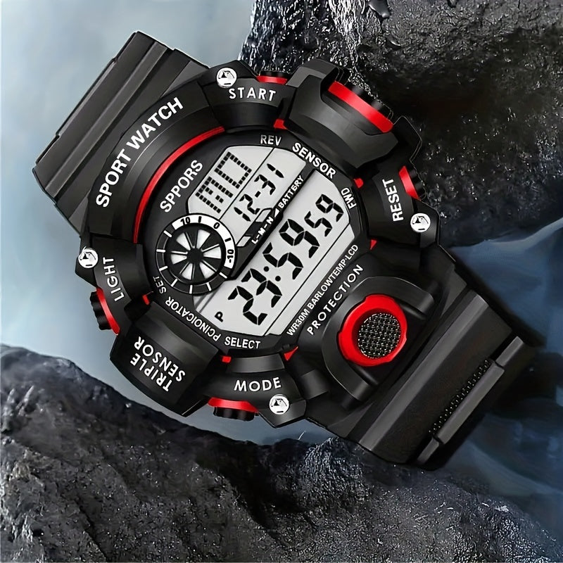 Men's Electronic Watch with Night Light Alarm Clock, Versatile Sports Watch, Perfect Gift Option