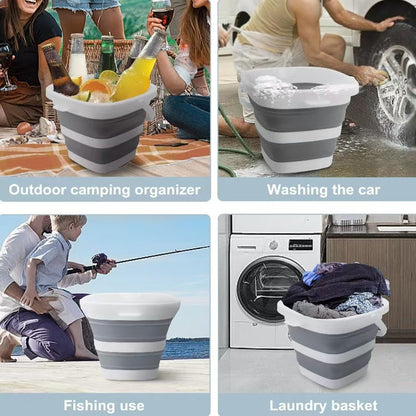 The Versatile 4.92 L Collapsible Bucket is designed for efficient cleaning in kitchens, bathrooms, outdoors, and more. With its space-saving and easy storage design, this bucket is perfect for a wide range of uses including the beach, car wash, and