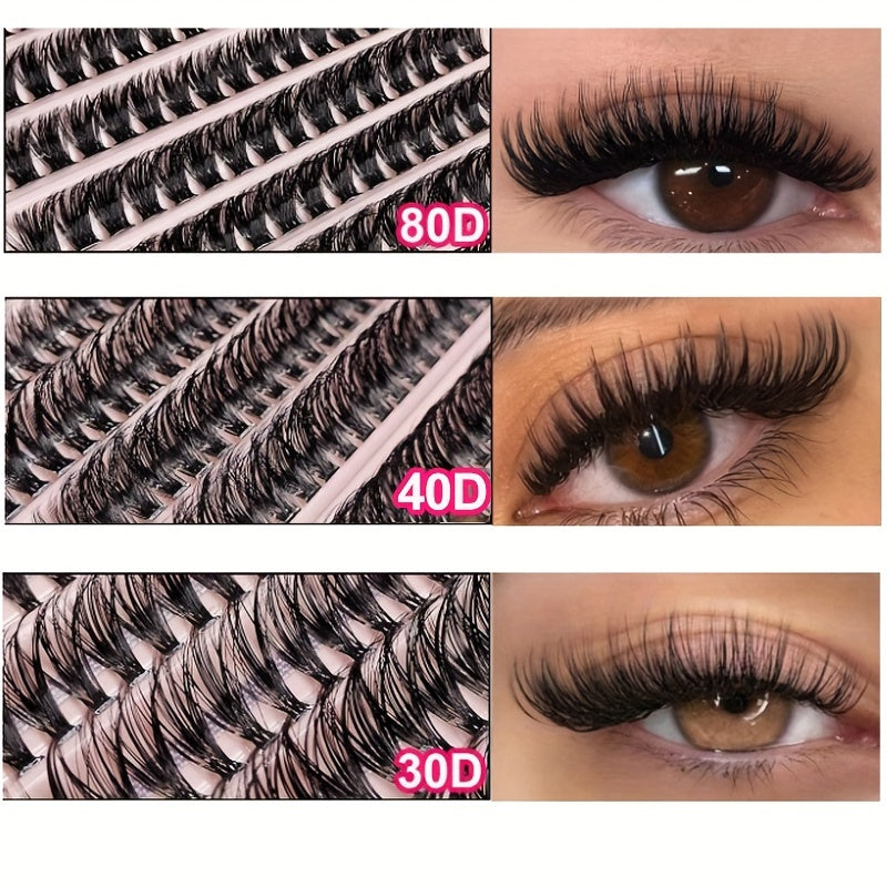 Luxury DIY Lash Extension Kit with faux mink lashes in various lengths and curls for natural glamorous looks. Ideal for beginners.