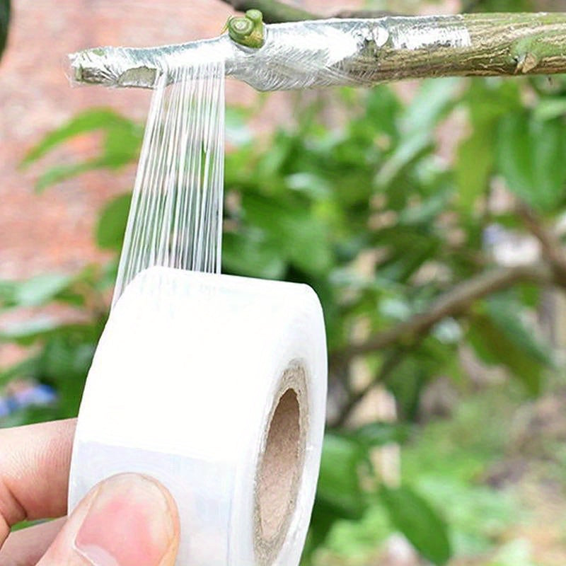 2cm wide PE grafting tape film for plants, self-adhesive and stretchable plastic. Ideal for garden trees, seedlings, vines, tomatoes, and other grafting needs.