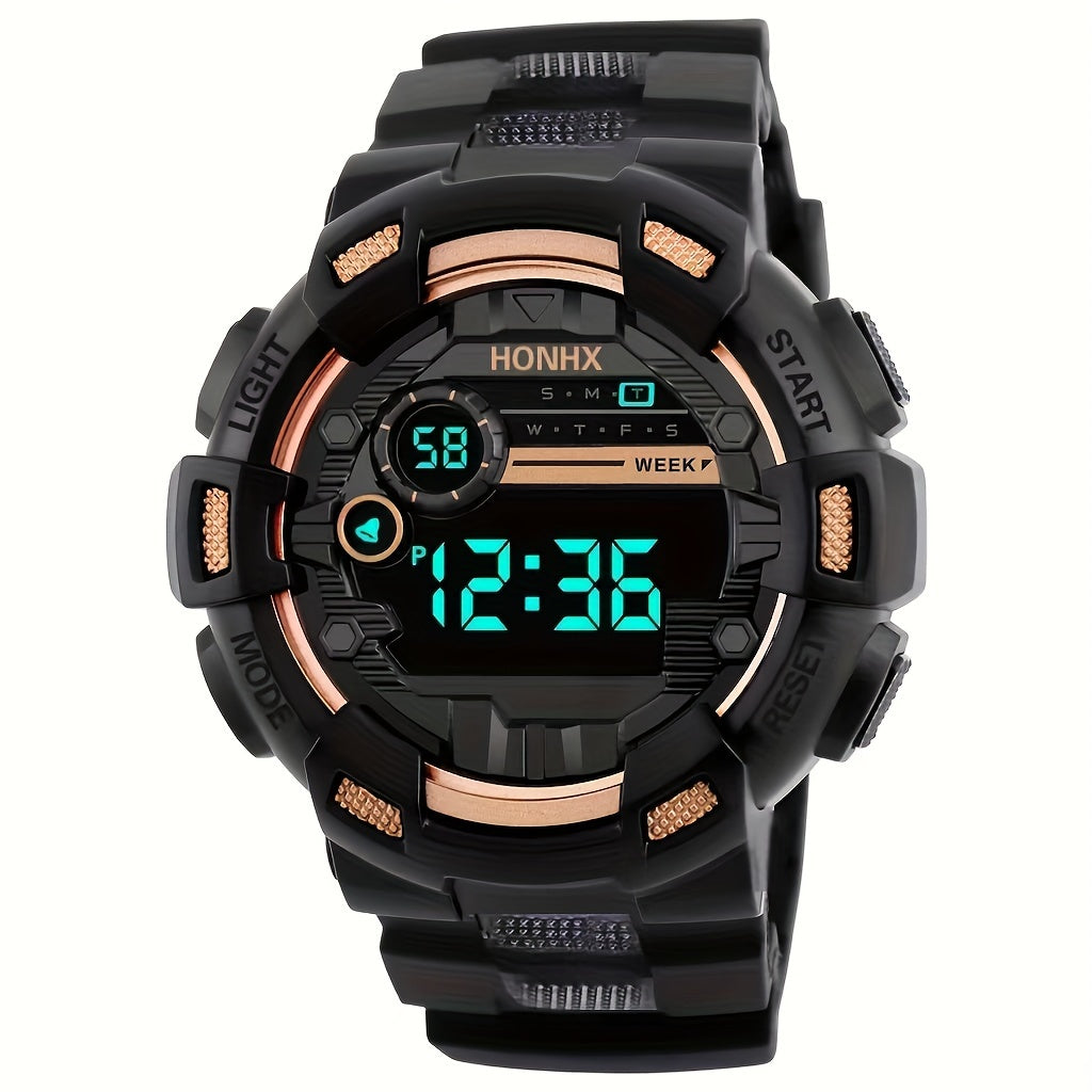 Ideal choice for gifts, this large dial cool fashion youth outdoor leisure sports luminous waterproof electronic watch is perfect for any occasion.