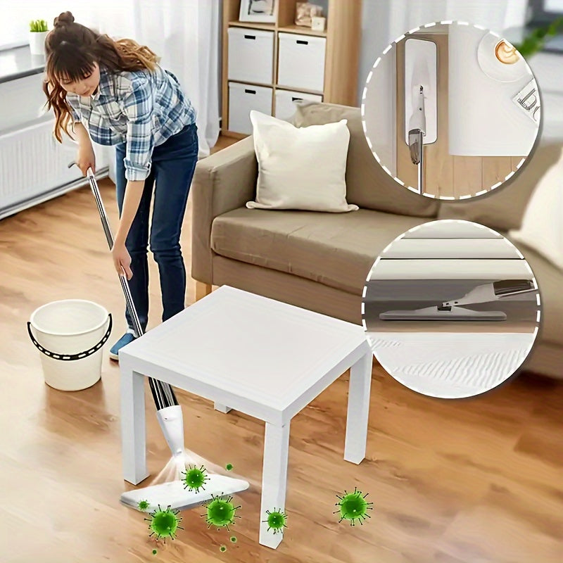 Multi-functional 2-in-1 spray mop for wet and dry cleaning, disinfecting in various living spaces.