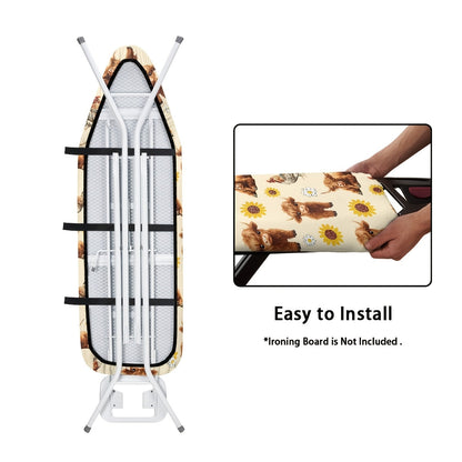 Elevate your ironing experience with the Yak Sunflower Ironing Board Cover & Pad. This cover features thick padding and measures 38.1x137.16 cm, with an elastic edge for a secure fit. Stain-resistant and protective, this cover makes the perfect birthday