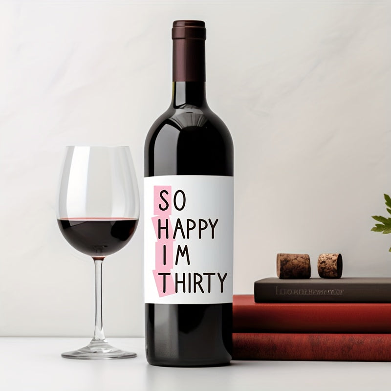 30th Birthday Wine Labels - Set of 2 - Ideal for Celebrating