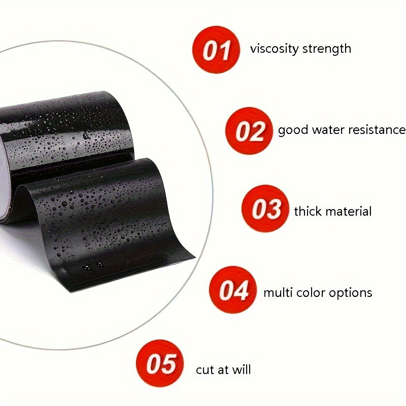 Durable waterproof tape, 5.08cm x 149.86cm, instantly stops leaks for pipe repair. Weatherproof with long-lasting adhesive, perfect for home use.