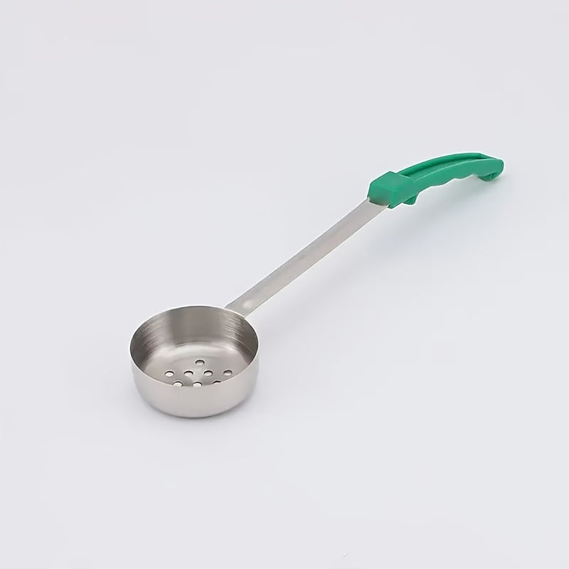 A high-quality stainless steel sauce ladle with a durable design and comfortable grip - ideal for serving soy sauce, tomato sauce, and pancakes. Safe for food contact and suitable for both home and restaurant use.