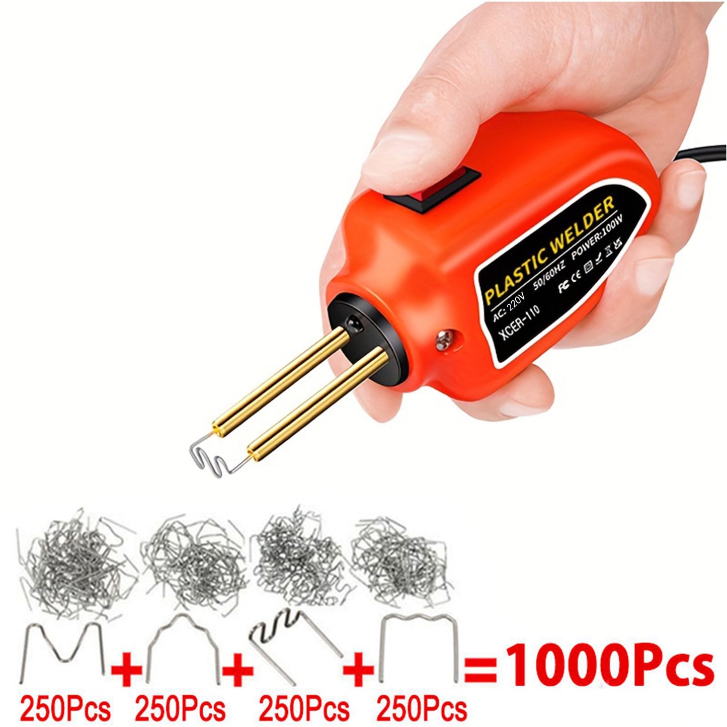 Portable 100W plastic welder for car repair.