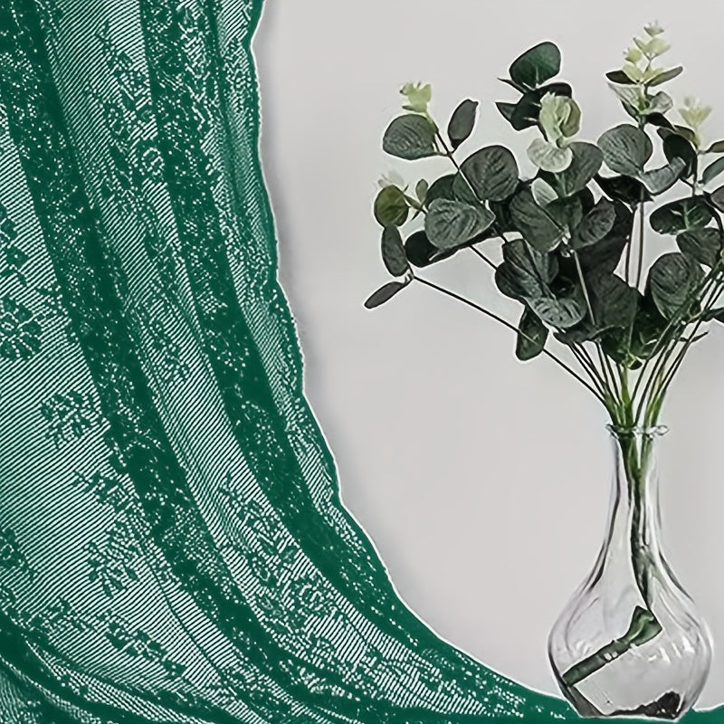 This green sheer curtain panel is perfect for adding a touch of elegance to your living room, bedroom, kitchen, bathroom, or any other room in your home. It's a versatile choice for enhancing your home decor.