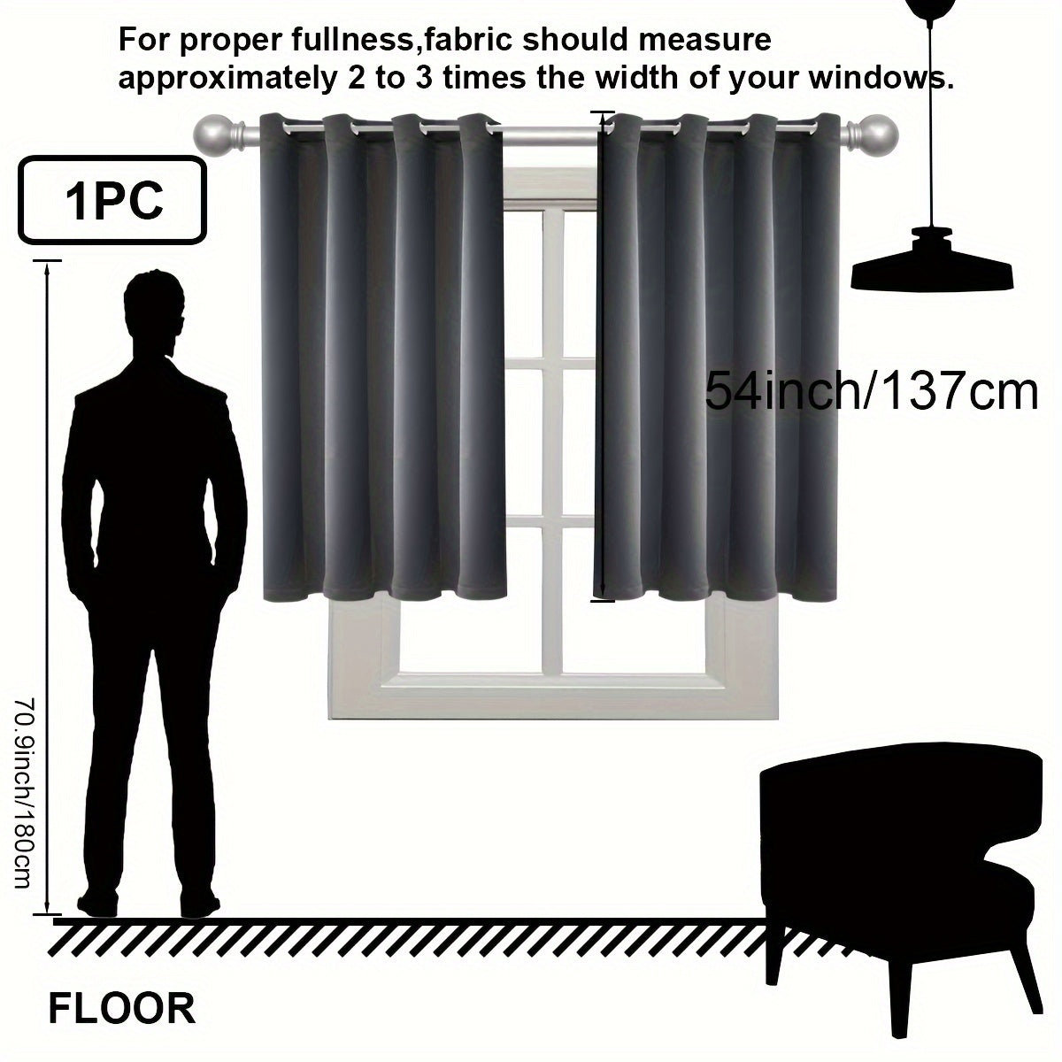 1PC Insulation and Blackout Circle Curtains, Ideal for Bedrooms and Living Rooms, Minimize Noise and Light Blocking