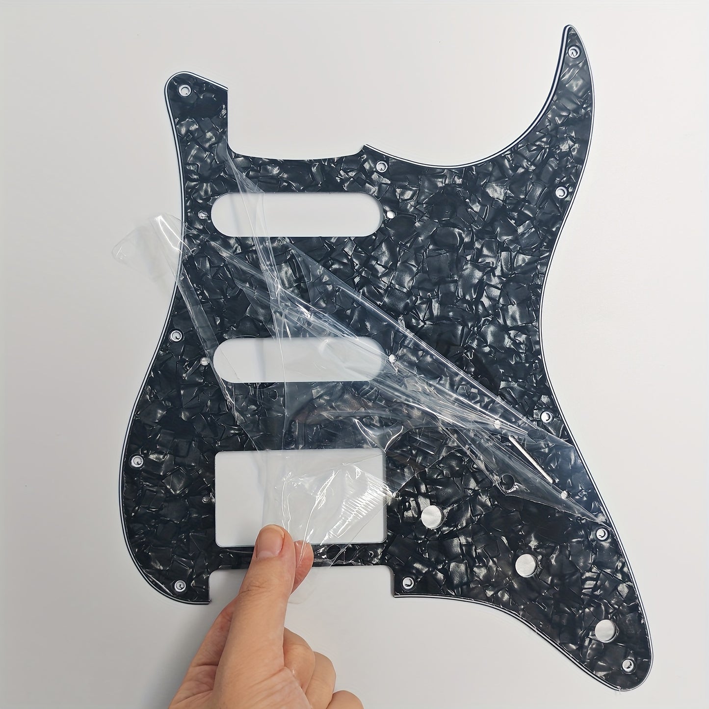 HSS 11-hole ST electric guitar pickguard for standard FD ST modern style guitars, colors available: black, white, beige.