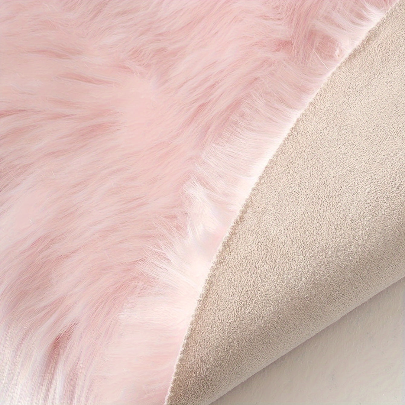 Soft and Cozy Heart-Shaped Plush Pink Faux Sheepskin Rug - A Delightful Addition for Girls' Bedroom, Vanity Chair, and Home Decor | Ideal Present for Christmas, Valentine's Day, and Thanksgiving