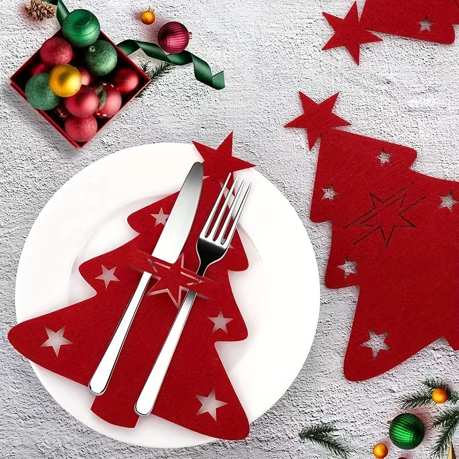 12pc Christmas themed cutlery set with matching placemat, fork and knife set, spoon and fork set, and table decoration. Includes cup and table mats. Perfect for holiday kitchen decor.