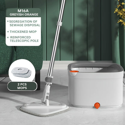 The 3-in-1 Smart Mop System offers hands-free washing, automatic water dispensing, and dual-use for dry/wet cleaning. Perfect for cleaning various areas such as the kitchen, bathroom, living room, and bedroom, this contactless mop also features wringing