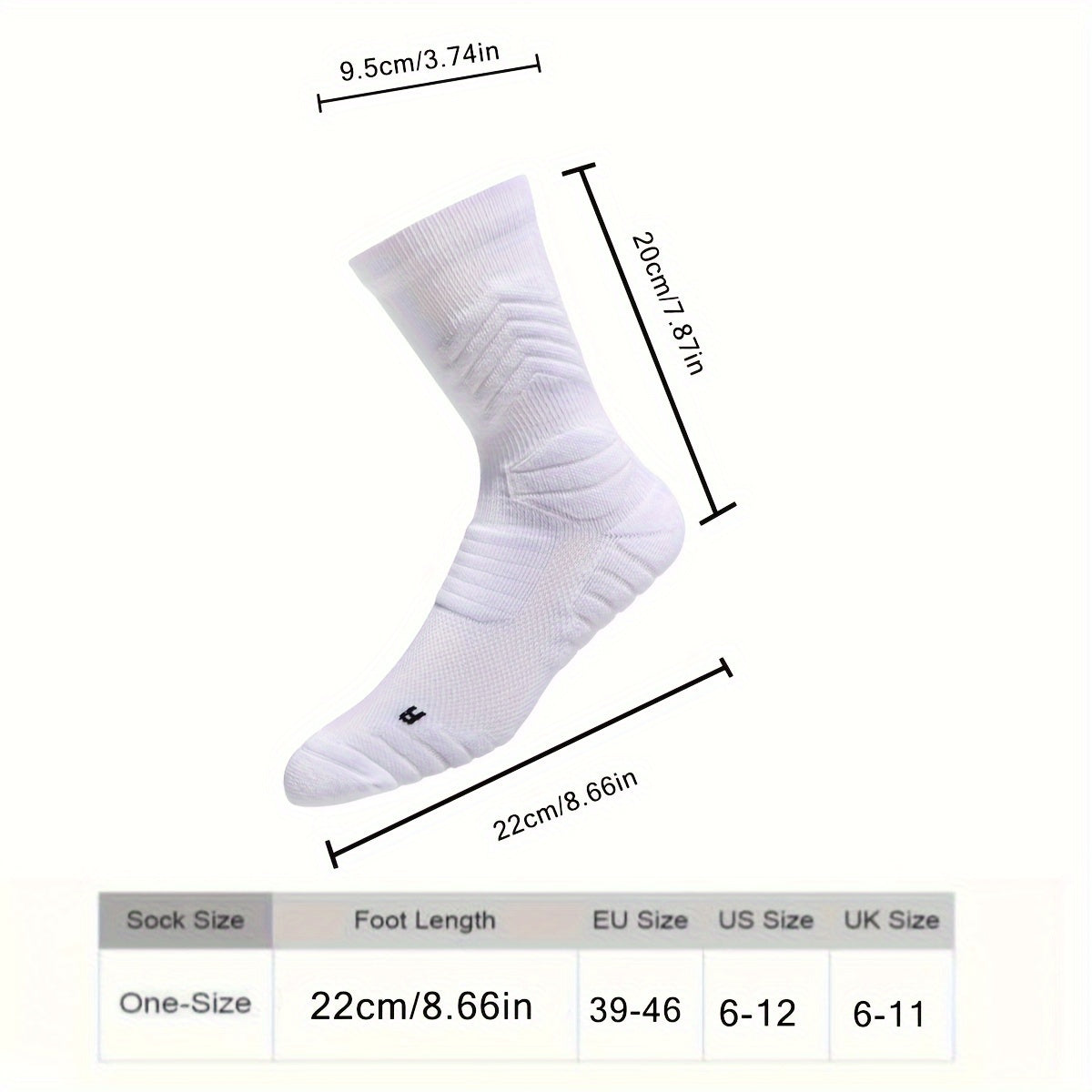 5 pairs of Wubenzhi men's basketball socks with cushioning performance