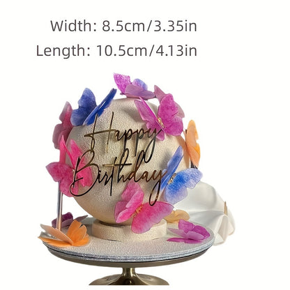 5pcs Classic Happy Birthday Acrylic Cake Topper for party and dessert table decoration and baking