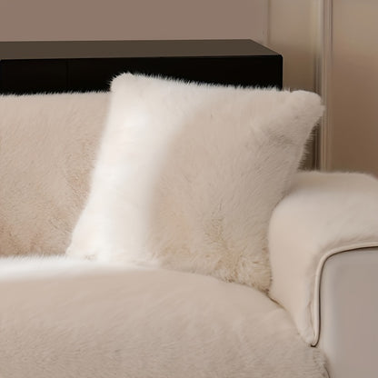 French thickened plush sofa slipcover protects furniture from scratches and adds style to any room.