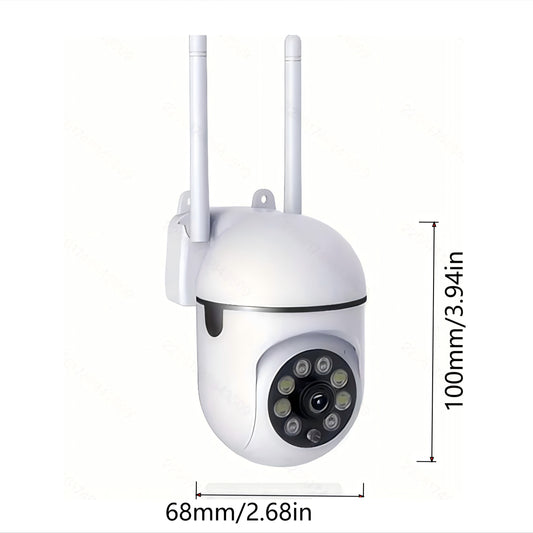 Four 1080P HD WiFi security cameras with wall mounting, night vision, app control, motion and audio alerts, USB power, 360° horizontal and 90° vertical rotation, indoor surveillance with