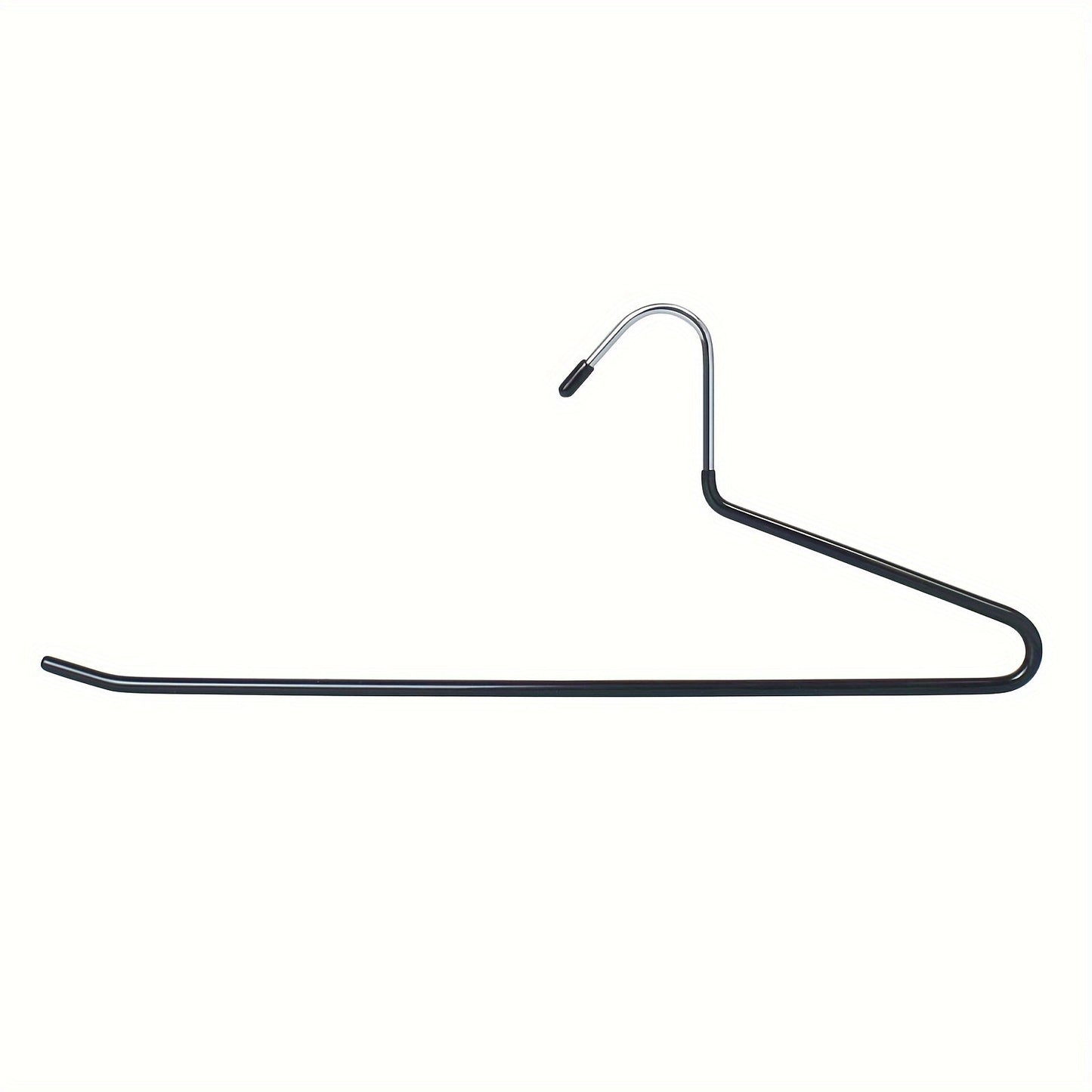 Set of 10 stainless steel hangers with standard design - Save space and prevent slipping with this non-slip pants rack. Organize your closet with these durable hangers designed for trousers, skirts, and dresses. Features a no trace integrated clamping