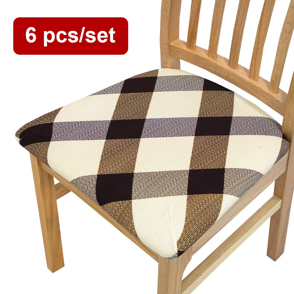 4/6 Elastic Chair Cushion Covers with Print