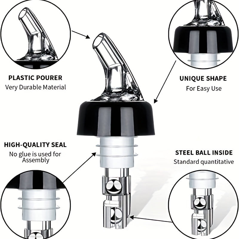 4-Pack QuickShot Automatic Wine Pourer for Spirits, Cocktails, and Beverages - Home Bar Accessory