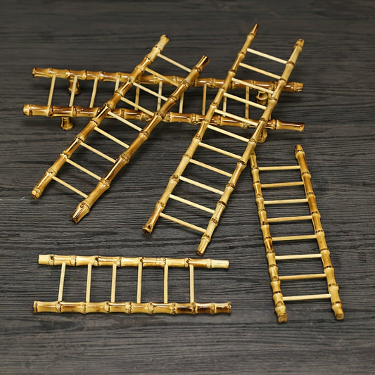 Sleek Bamboo Step Ladder - Multipurpose Home Accent for Tattoos, Sushi Presentation, and Beverage Display