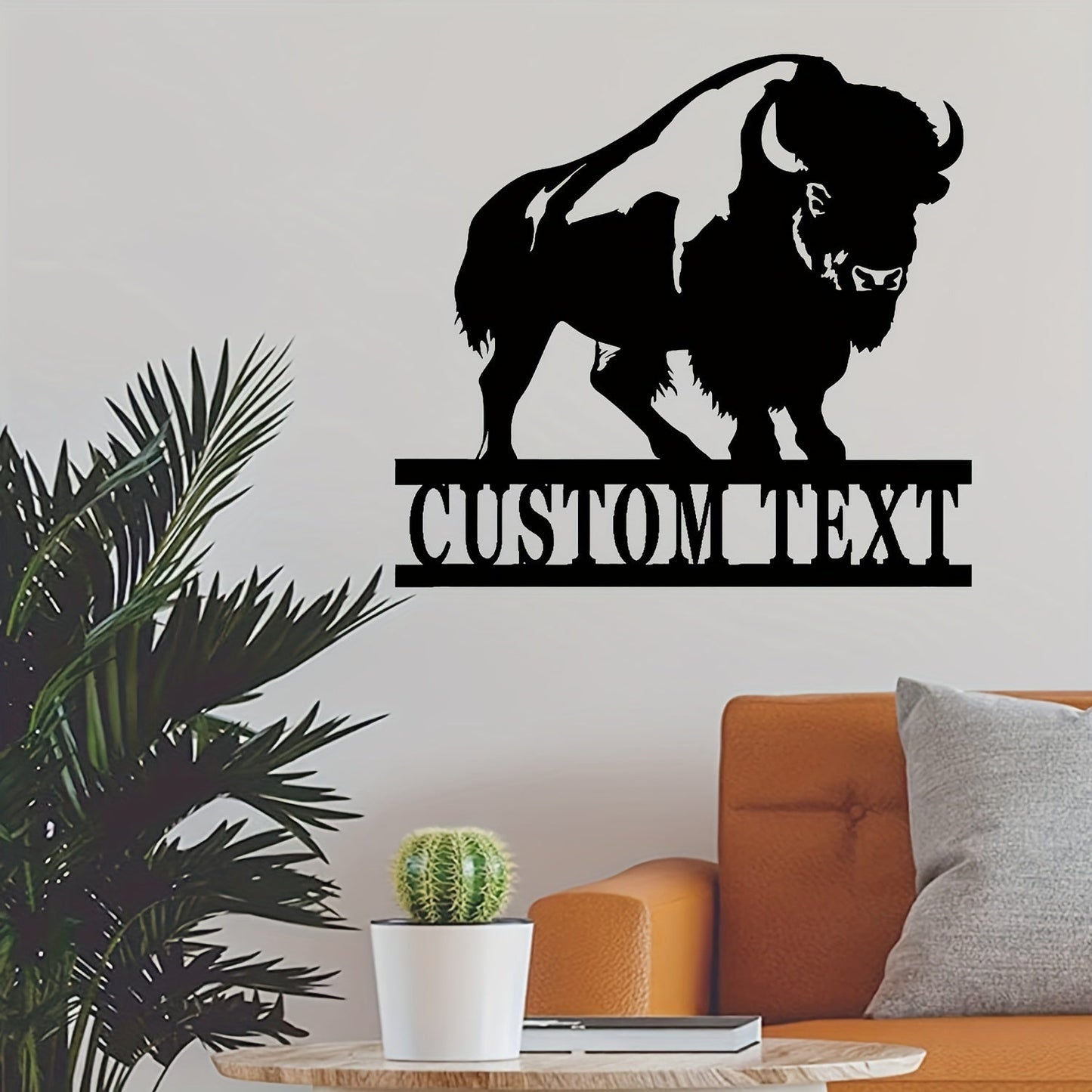 Bring a Personal Touch to Your Space with our Customizable Buffalo Metal Sign. Perfect for Bison Ranches, Hunting Lodges, and Farmhouse Decor. This Metal Wildlife Silhouette is Crafted for Ages 14 and Up, Adding an Artistic Touch to Your Home.