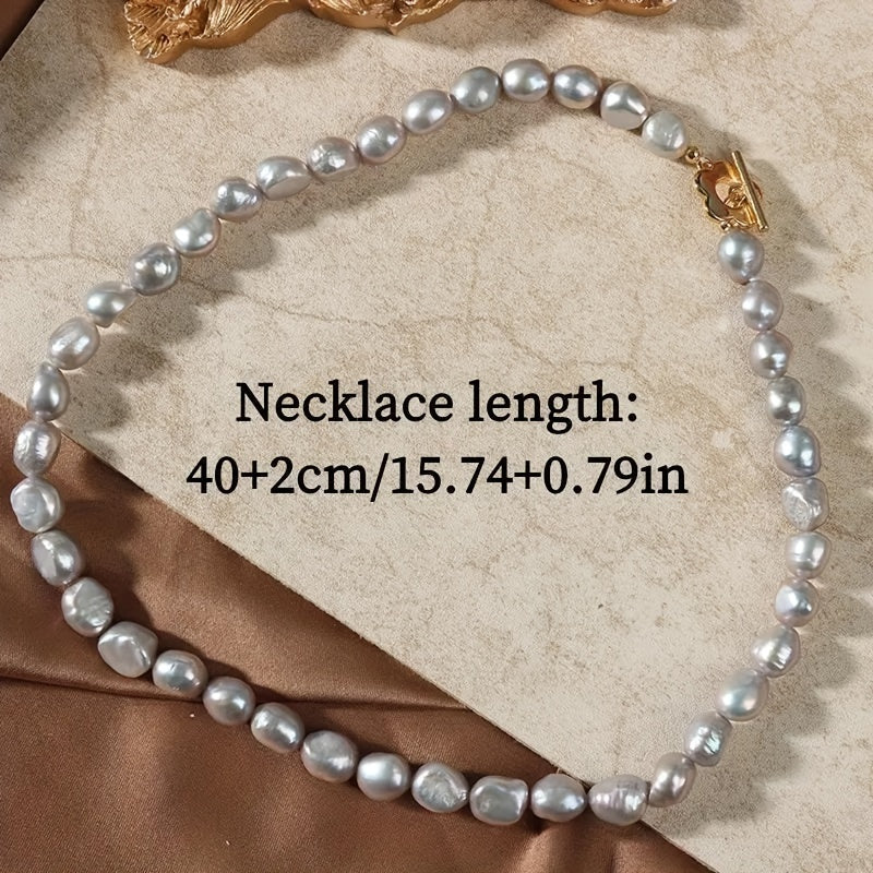 Unique Baroque Design Freshwater Pearl Necklace with a Vintage Flair - Ideal for Special Occasions and Gifting