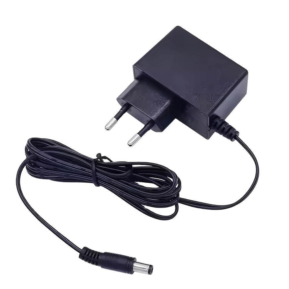 12V power adapter with various amp options, also compatible with 5V and 9V devices. Suitable for LED light strips, security cameras, routers, and speakers.