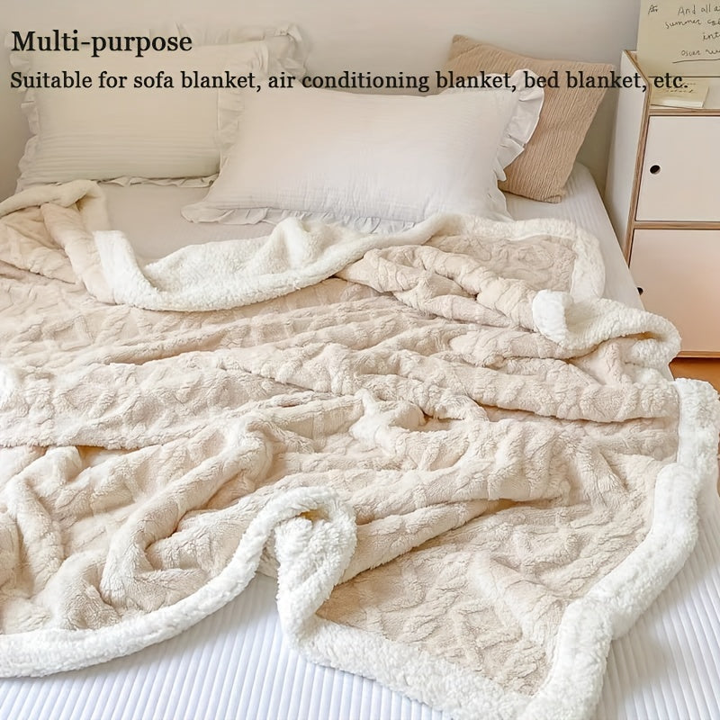 One Piece Ultra Cozy Soft Blanket with Double-sided Plush for Maximum Comfort and Warmth, Ideal for Sofas and Multi-functional Use