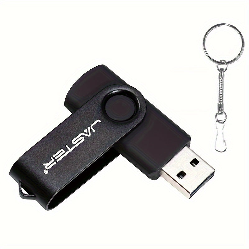 JASTER 128GB High-Speed USB 2.0 Flash Drive with Rotatable Metal Memory Stick, Keychain, and Bright Colors - Perfect for Business Gifting