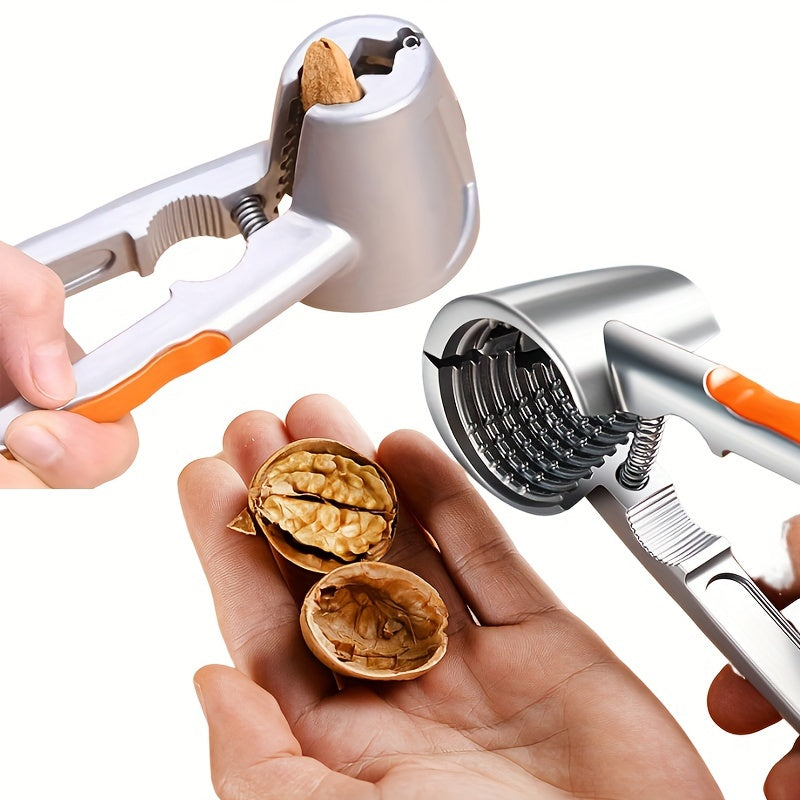 Durable Stainless Steel Nut Cracker with Non-Slip Handle, Perfect for Cracking Shells of Walnuts, Chestnuts, and Hazelnuts - Ideal for Seafood