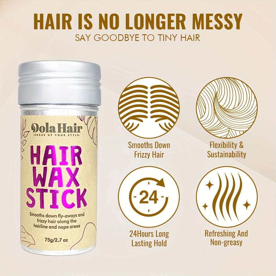 4-piece set for styling hair, including a slick back hair brush, non-greasy hair wax stick, teasing brush, rat tail combs, and edge brush for finishing.