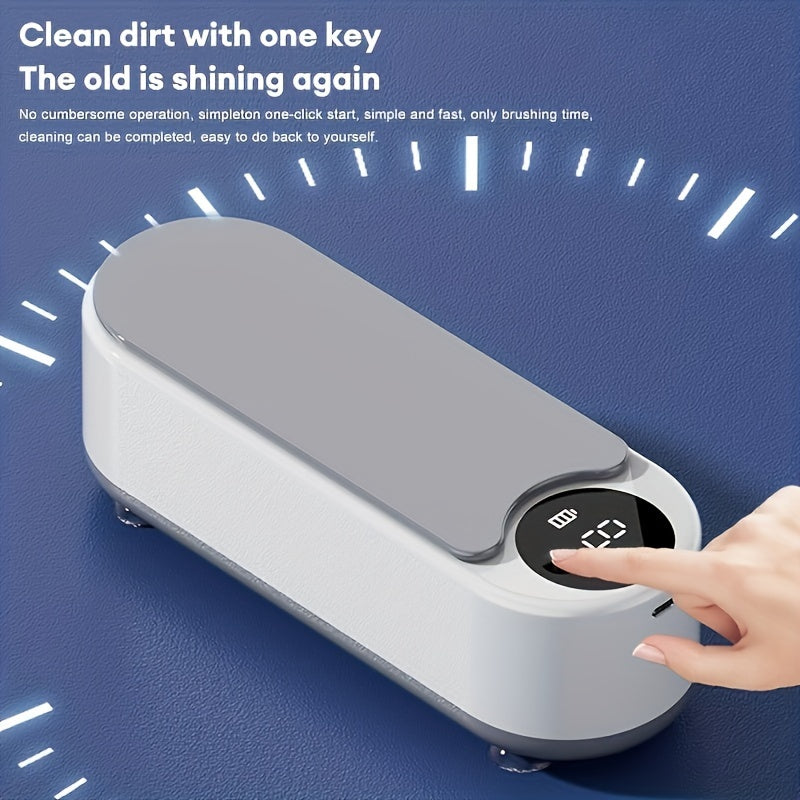 Multi-purpose cleaning machine for glasses, jewelry, and watches - includes a vibration washing box, chemical-free cleaning solution, and non-woven fabric components.