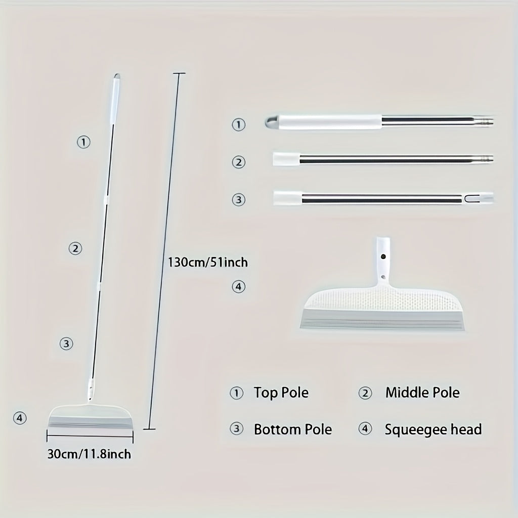Mijozlar uchun eng yaxshi tanlov: Ko'p maqsadli sehrli supurgi va squeegee - Qavatlarda, plitalarda, shisha va gilamlarda hayvon sochlarini samarali olib tashlaydi - Uyingiz uchun zarur tozalash asbobi