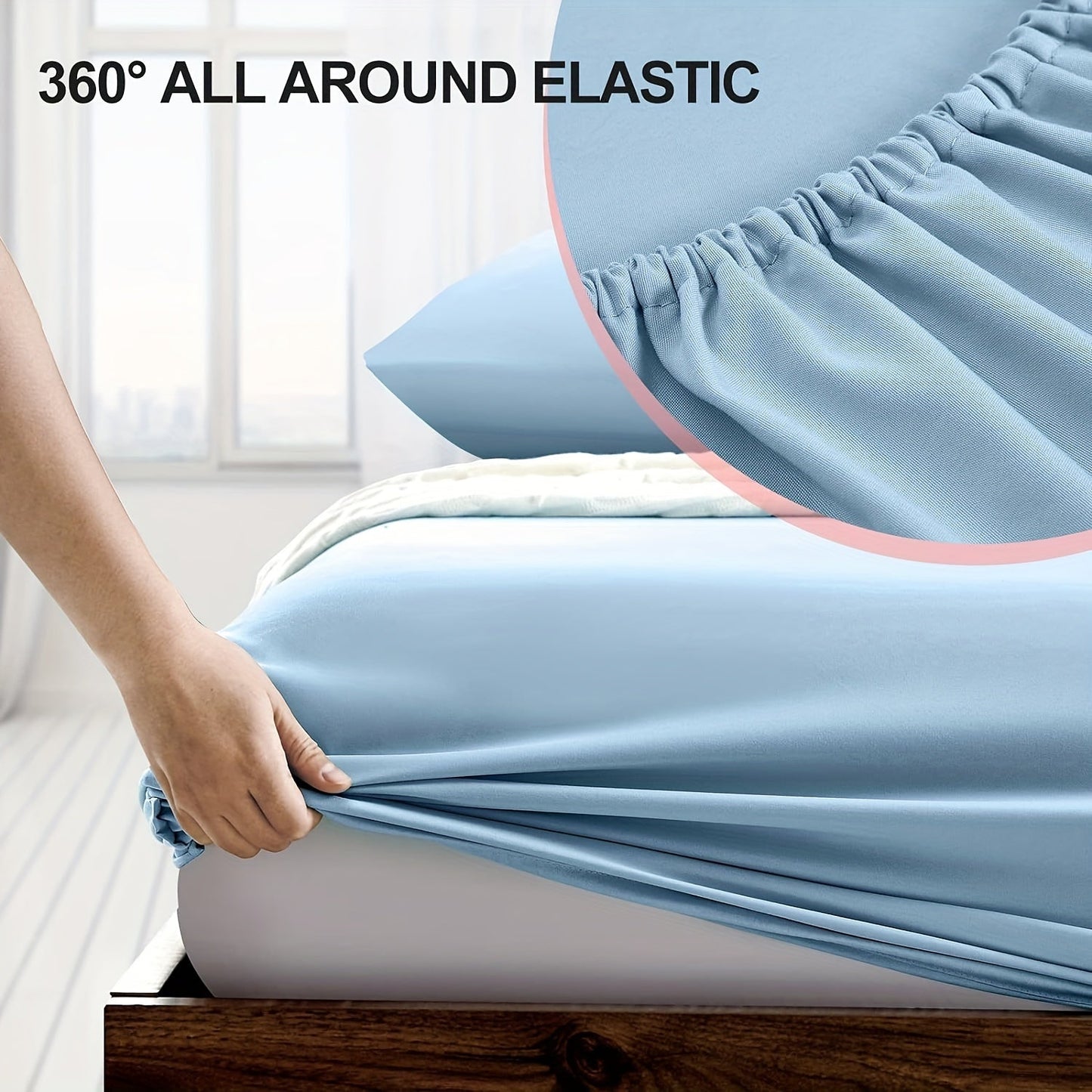 Indulge in the elegance of our Sky Blue Microfiber Fitted Sheet. Made with ultra-soft, breathable fabric and a deep pocket design for a perfect fit on all mattresses. At 90gsm, this sheet is easy to care for and features a solid color that is brushed for