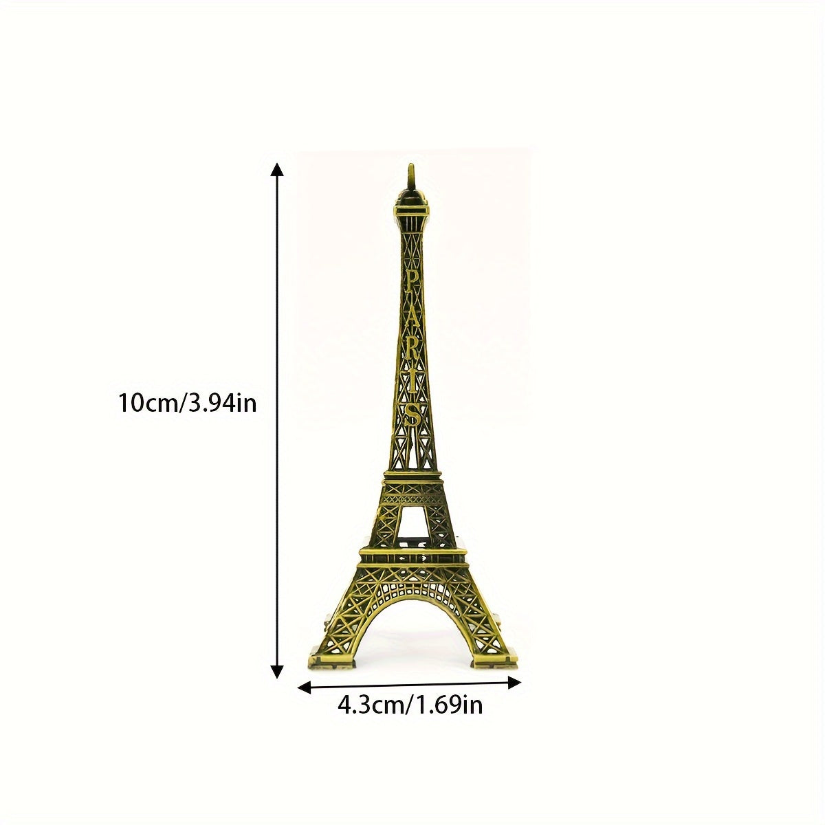 Versatile Eiffel Tower Statue, Cast Iron Decor for Home and Office, Indoor/Outdoor Display, No Electricity Required.