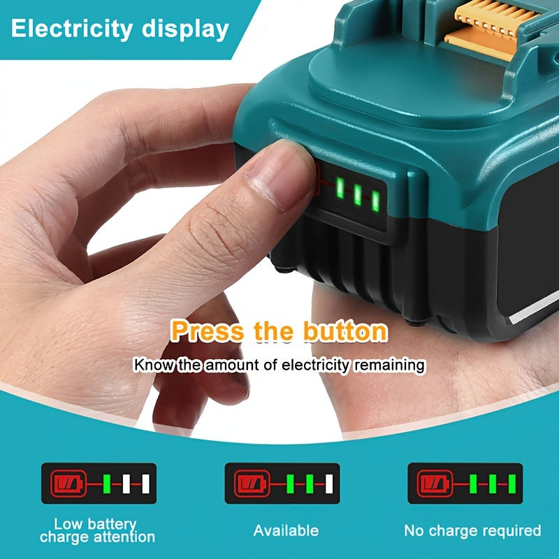 ACIGON 18V 6.0Ah Lithium-ion Battery with USB & Type-C Charging, for Makita Tools, Home & Outdoor Use.