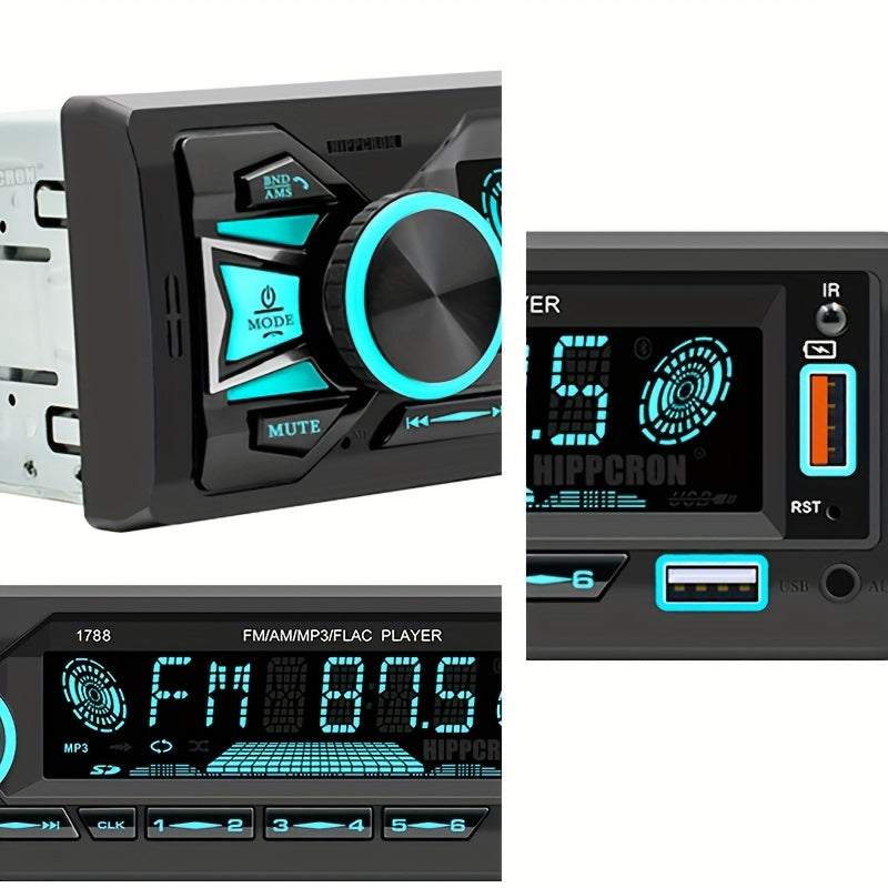 1pc Car Radio Stereo 1din MP3 Player with 60Wx4 FM Receiver, Remote Control, AUX/USB/TF Card Input Kit