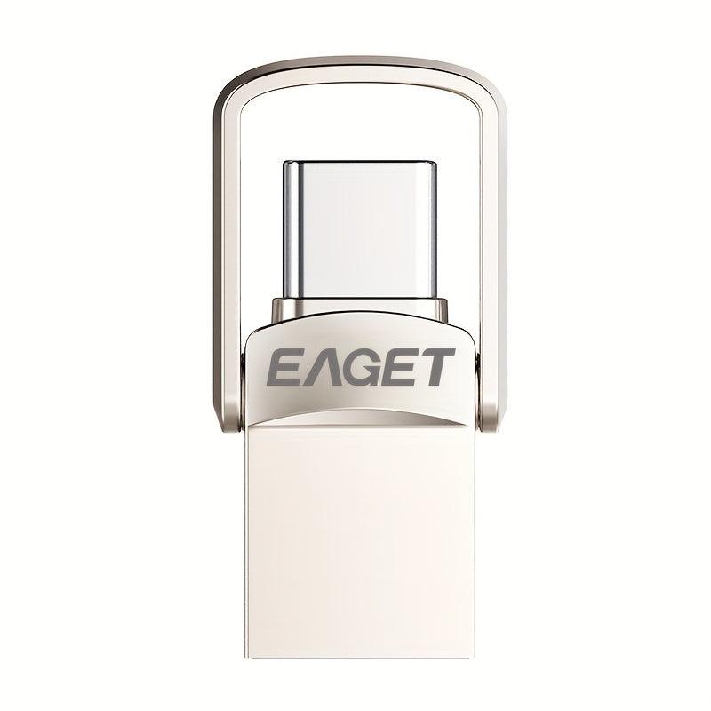 EAGET High-Speed Mini USB-C Flash Drive - 32GB/64GB/128GB, Dual OTG & USB Type-C Memory Stick for various devices.